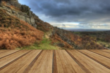 peak district Ulusal PA curbar kenarında terk edilmiş fırtınasıdır