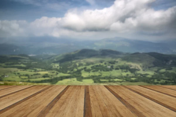 Uitzicht vanaf de cadair idris berg noorden over platteland landschap — Stockfoto