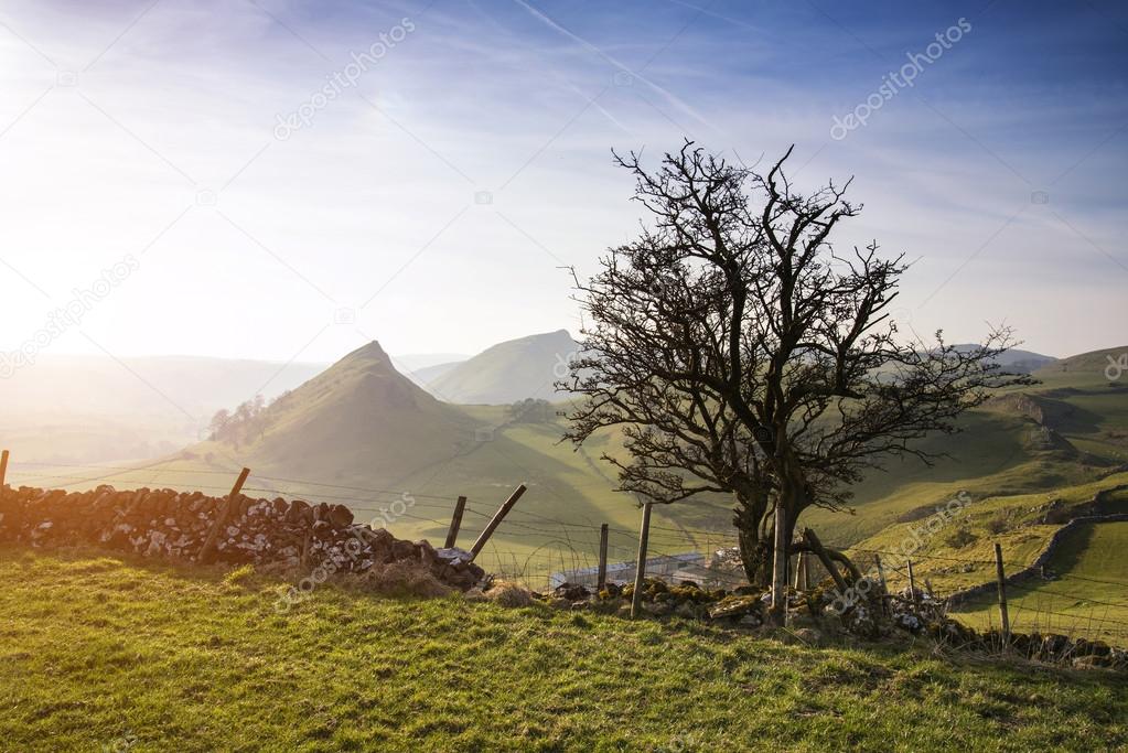 Stunning landscape of Chrome Hill and Parkhouse Hill in Peak Dis