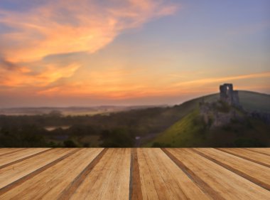 romantik fantezi büyülü kale Harabeleri karşı çarpıcı canlı s