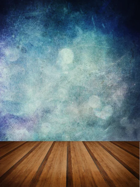 Retro Grunge Textur Hintergrund mit Holzboden Plattform foreg — Stockfoto