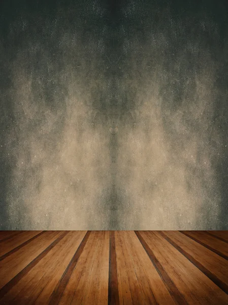 Retro grunge texture background with wooden floor platform foreg — Stock Photo, Image