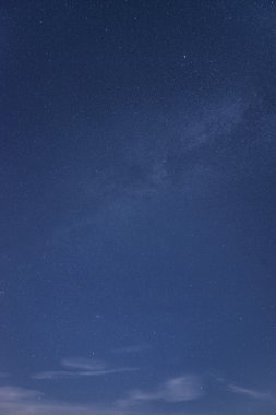 Samanyolu galaksi görüntü ile gece gökyüzünün yıldızları temizleyin