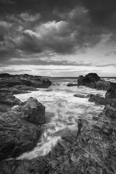 Bellissimo paesaggio alba di Godrevy sulla costa della Cornovaglia in — Foto Stock