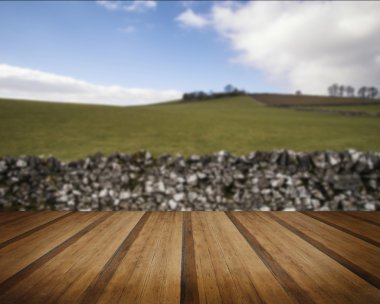 Peak District İngiltere'de güzel güneşli manzara ünlü sto ile