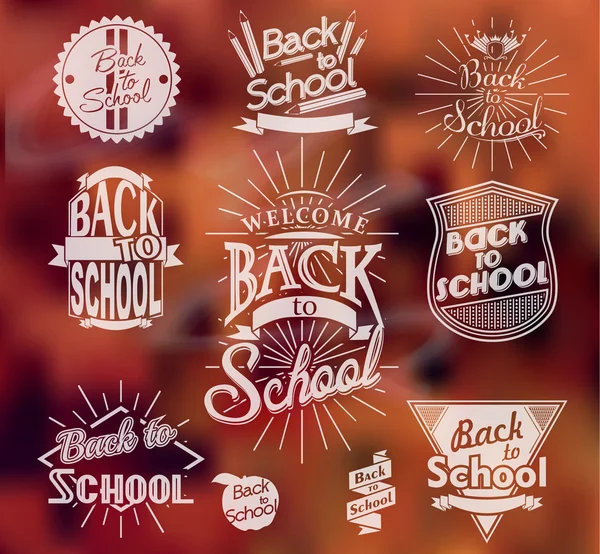 Hát-hoz iskola kalligrafikus minták — Stock Vector