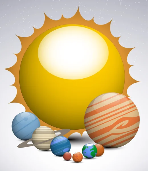Sluneční soustava planet — Stockový vektor