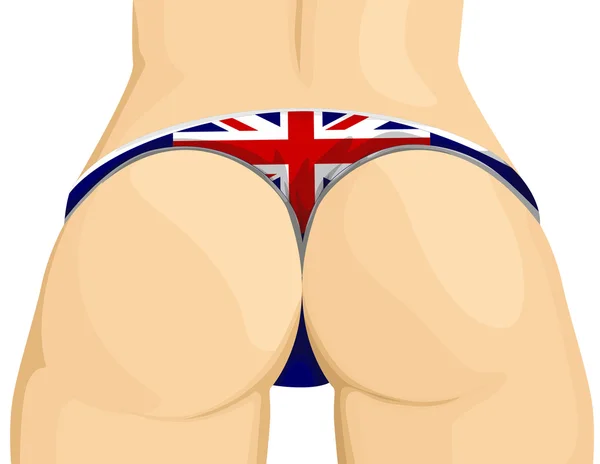 Tanga mit britischer Flagge — Stockvektor