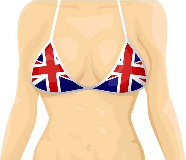 Britse vlag bikini — Stockvector