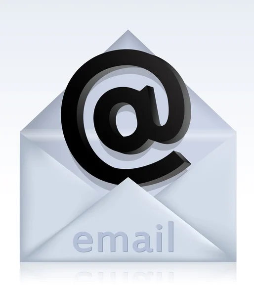 Envelope com sinal de e-mail — Vetor de Stock