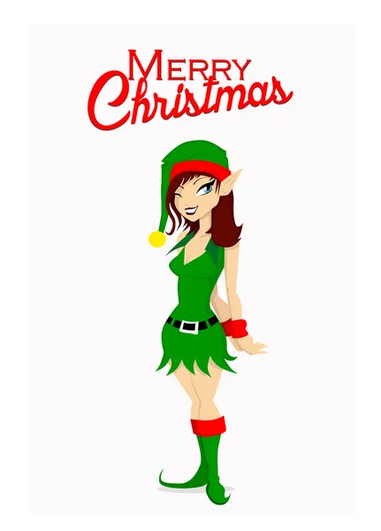 Noël Santa elf — Image vectorielle