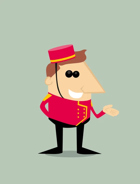 Cartoon bellboy — Stock Vector