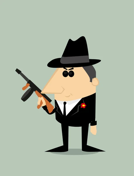 Cartoon gangster — Stock Vector