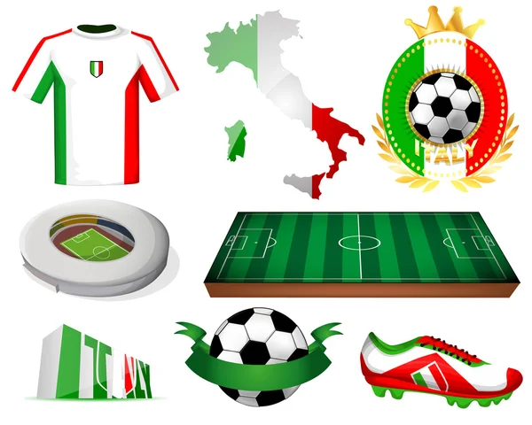 Italia vector de fútbol ilustración — Vector de stock