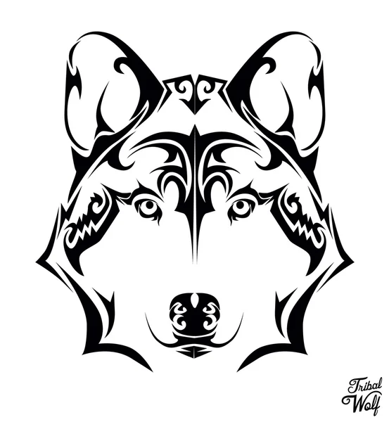 Loup tribal — Image vectorielle