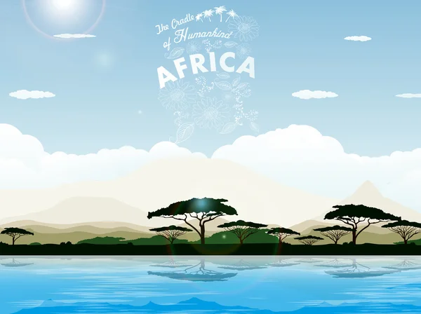 Αφρικανική σαβάνα — Διανυσματικό Αρχείο