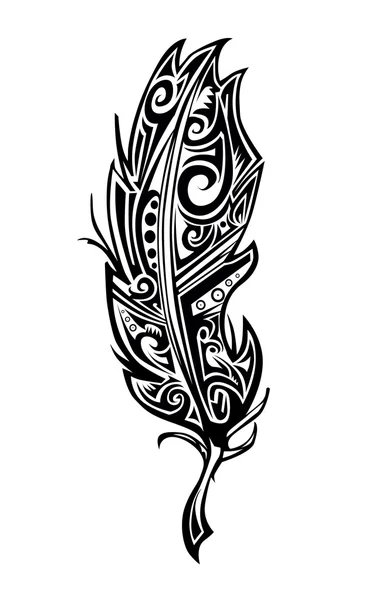 Татуировка с перьями — стоковый вектор