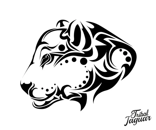 Tribal Jaguar-tatoeage — Stockvector
