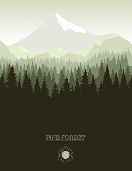 Bosque de pino — Archivo Imágenes Vectoriales