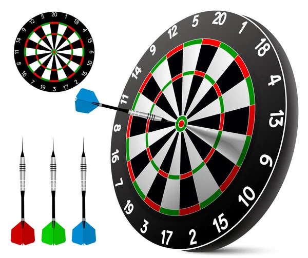 Dart en dartbord — Stockvector