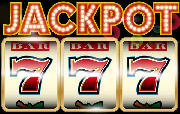 Lucky seven jackpot — Stock Vector