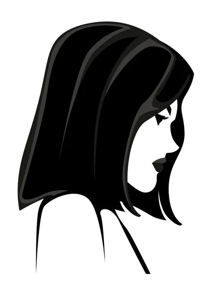 Femme visage — Image vectorielle