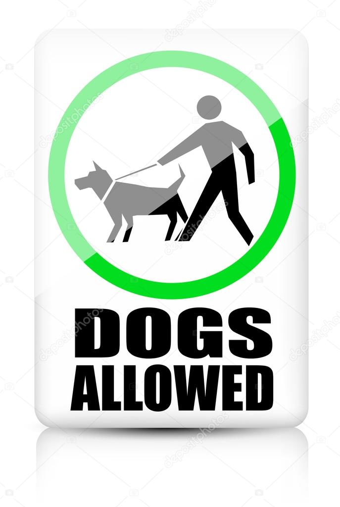 Dogs allowed sign Stock Vector Image by ©lindwa 73111887