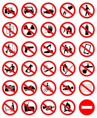 İçki yasağı sembol seti