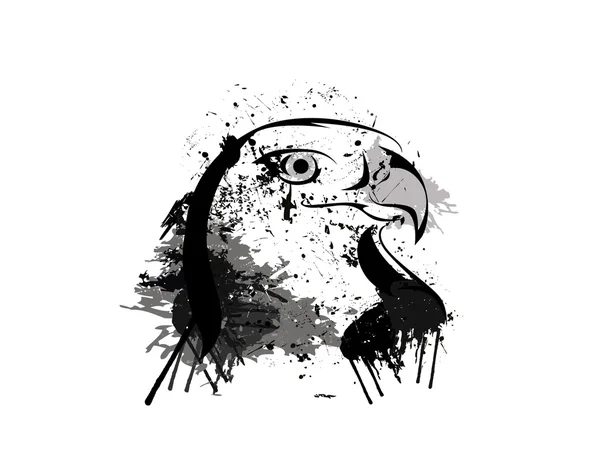 Abstract grunge eagle head — Stok Vektör