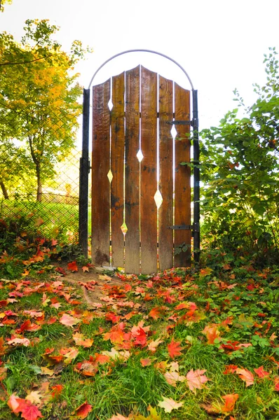 Door at autumn — Stock Photo, Image