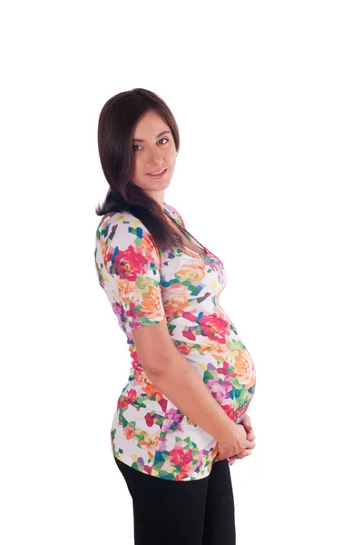 Portret kobiety w ciąży bardzo — Zdjęcie stockowe