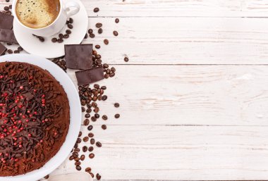 Trüf çikolata kek. Arka plan.