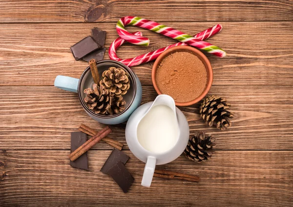 Begreppet matlagning jul varm choklad . — Stockfoto