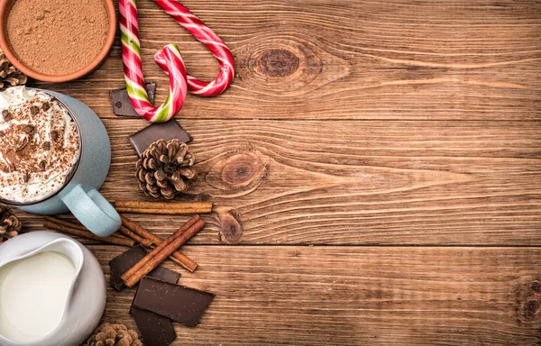 Begreppet jul matlagning varm choklad . — Stockfoto