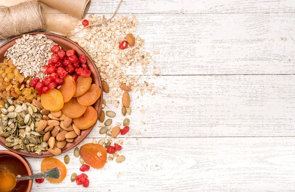 The concept of cooking energy bars . — Stock Photo, Image