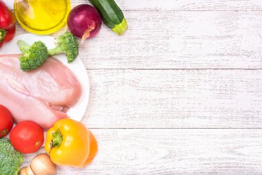 Meksika tavuk stir fry. Pişirme kavramı.