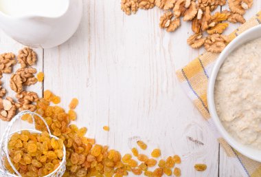 yulaf ezmesi. çerçeve.