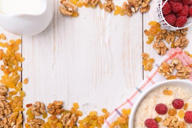 yulaf ezmesi. çerçeve.