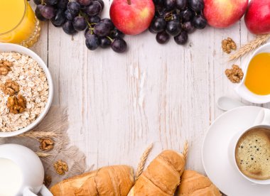 Kahvaltı. çerçeve.