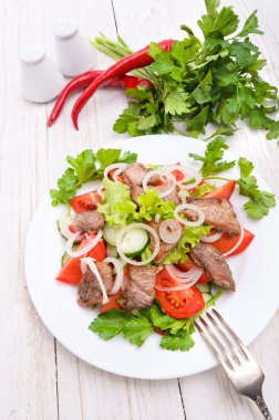 etli sebze salatası