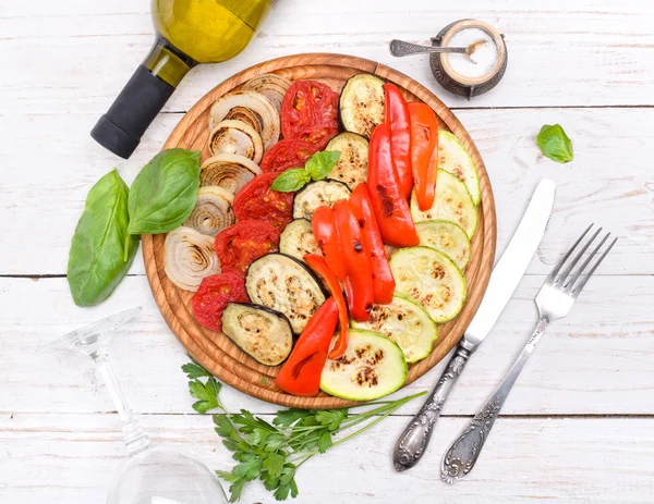 Grilled vegetables . Background. — Stock Photo, Image