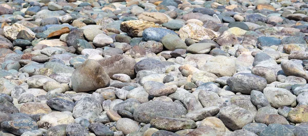 Pebble natural polido ou cascalho fundo — Fotografia de Stock