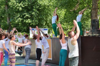 19 Haziran 2016. Rusya, Rostov-on-Don, park im. Oktyabrskoy Revoly