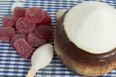 Beyaz şeker ve tatlılar - marmelat.