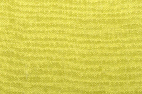 Close up yellow linen cloth background — Stock Photo, Image