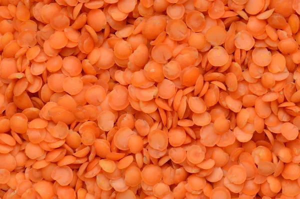 Close up red lentil beans background — Stock Photo, Image