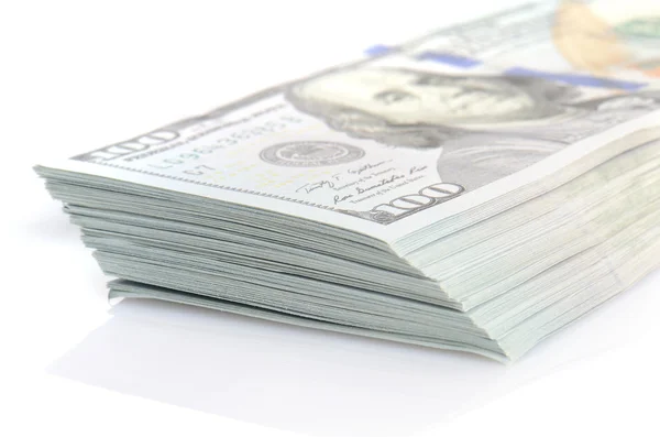 yüz dolar banka notları bir demet kadar kapatın