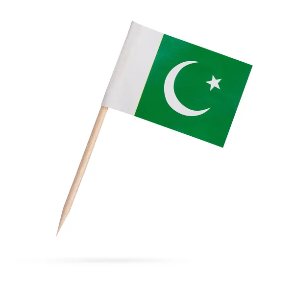 Miniatyr flagga Pakistan. Isolerad på vit bakgrund — Stockfoto