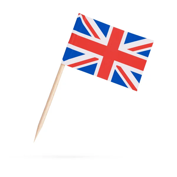 Miniaturowe Flaga Wielkiej Brytanii. Na białym tle — Zdjęcie stockowe