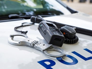 bir polis arabası polis ekipman